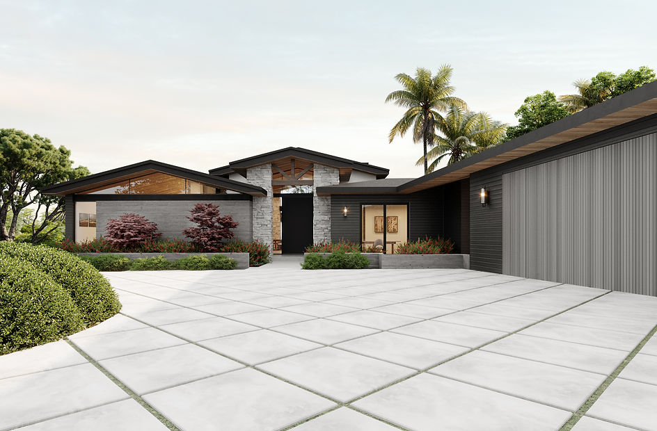 Front entrance view of a Palos Verdes Estates home