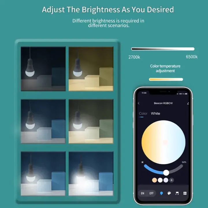 Thumbnail: LED WiFi RGB Bulb - Smart Light E27 - Decor Light