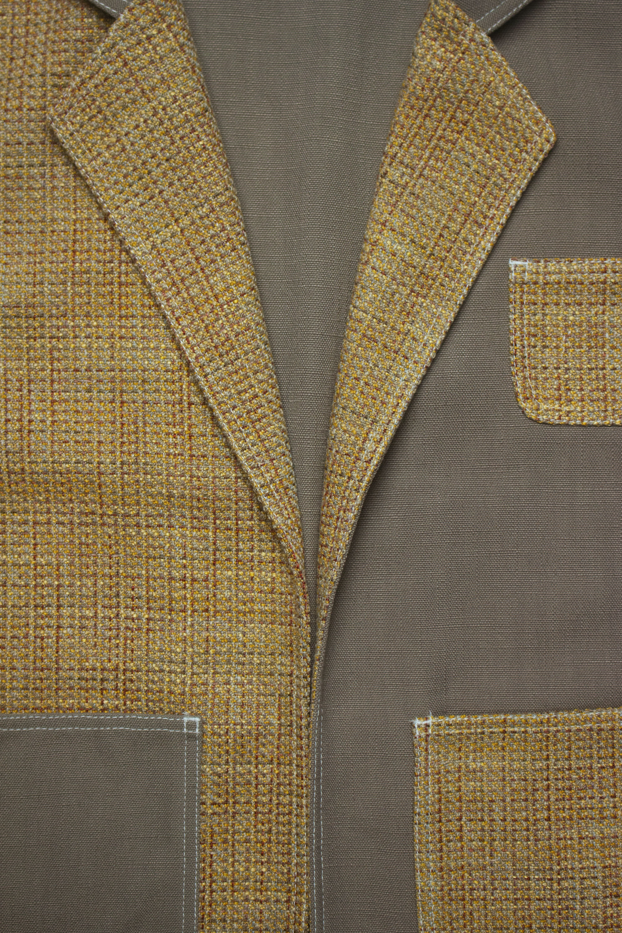 "edited" Curtain Upcycled Two-tone Kimono