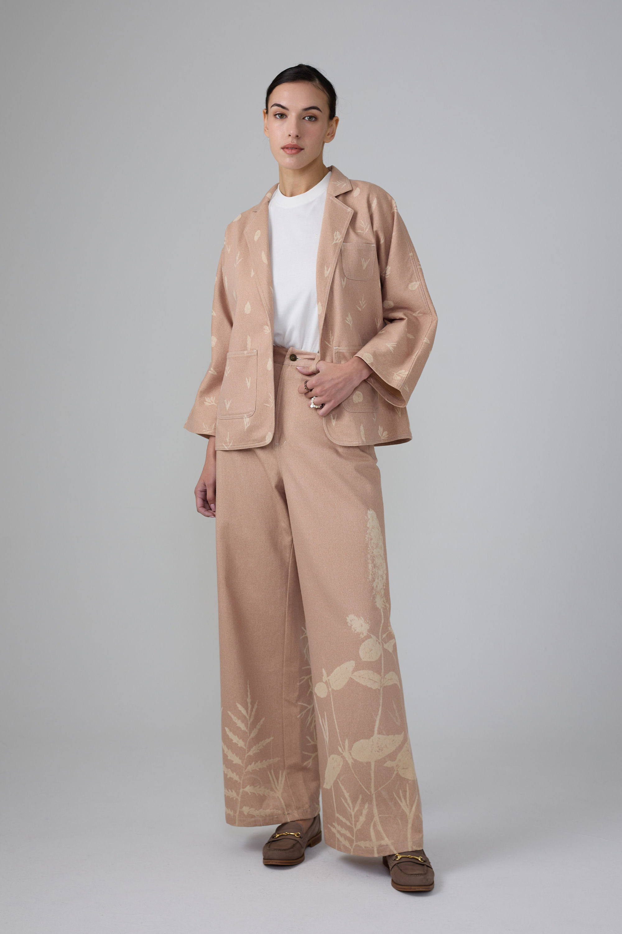 Botanic Print Denim Set