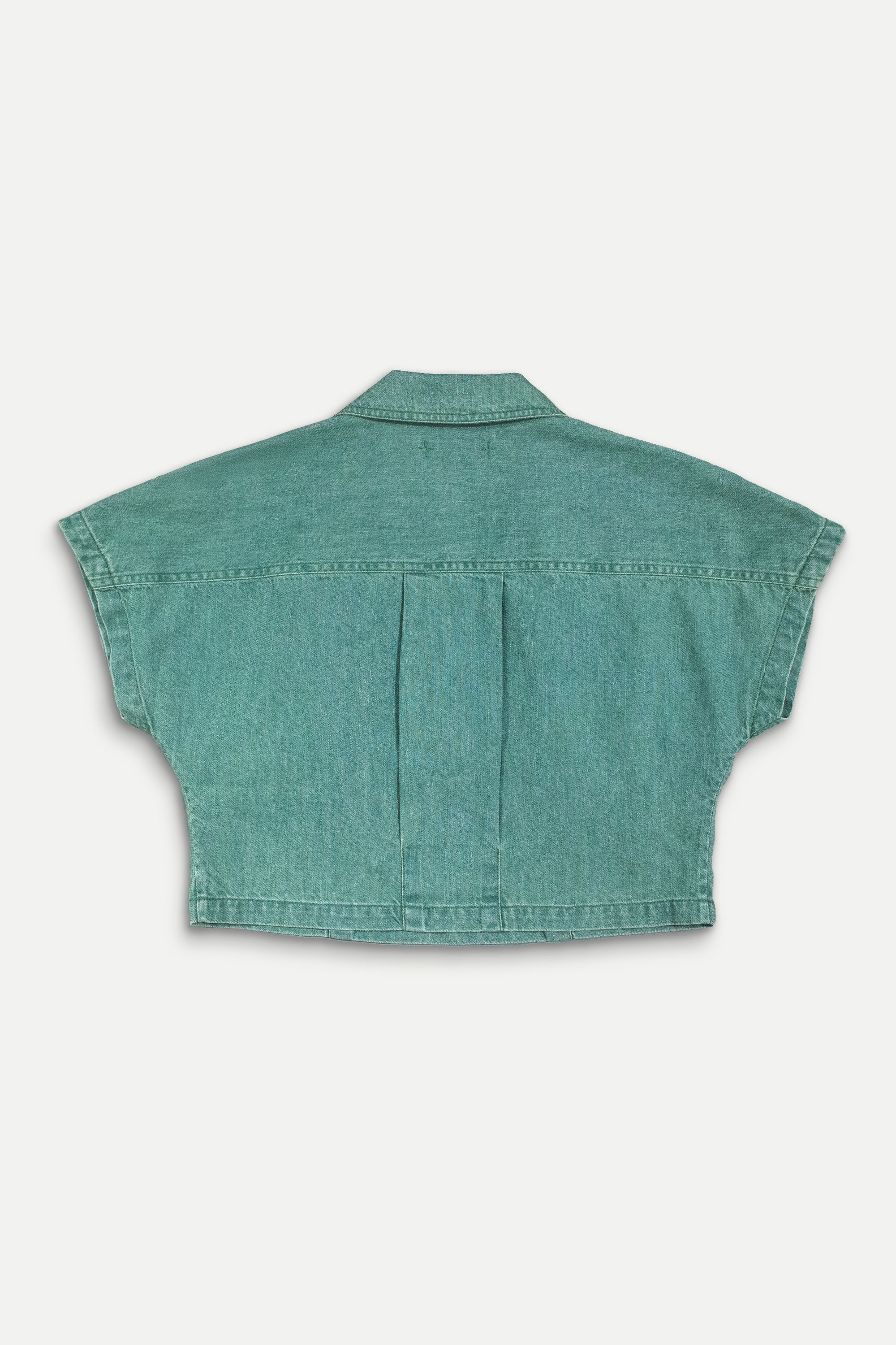 Green Denim Top