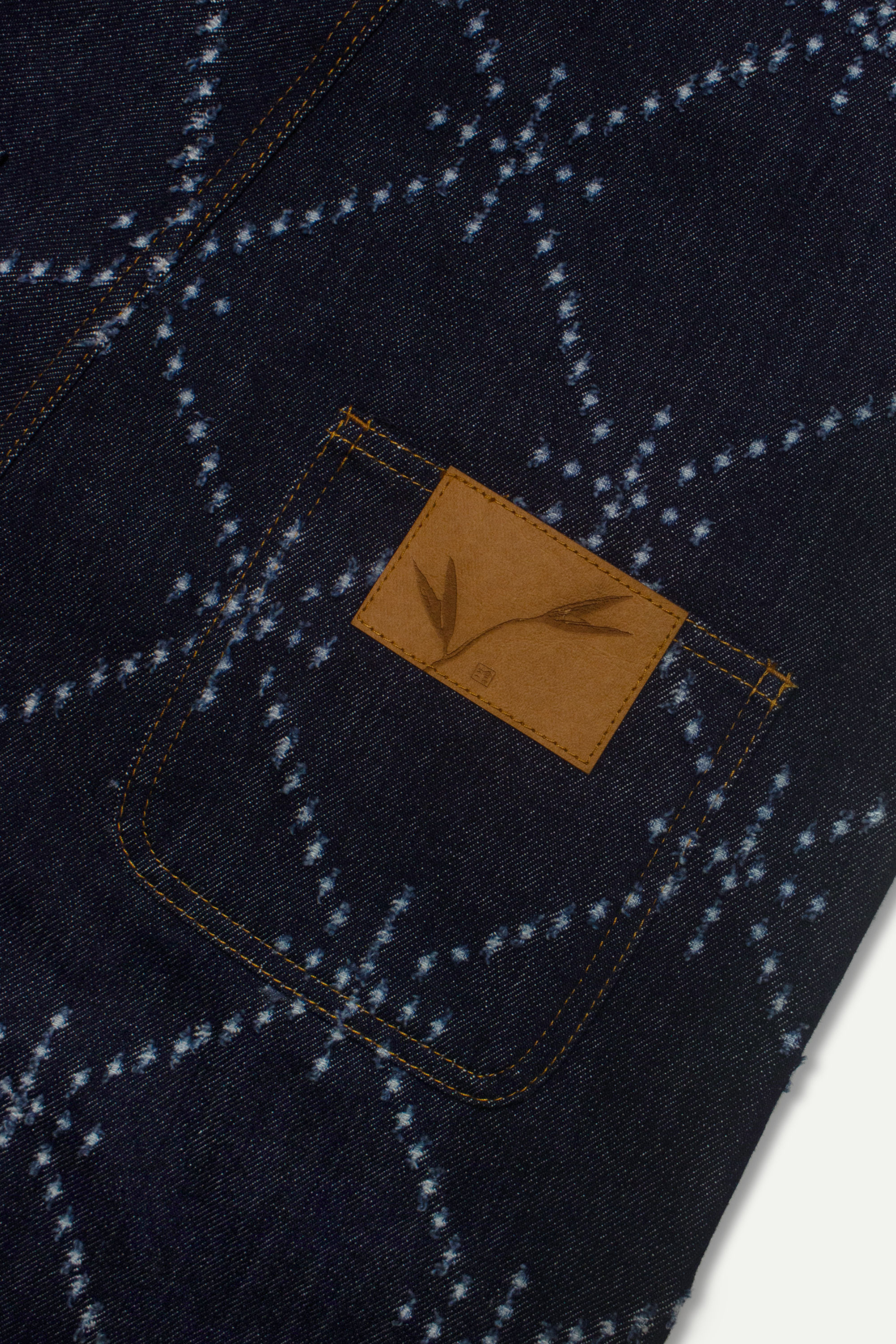 Art of Mending Blue Denim Overalls