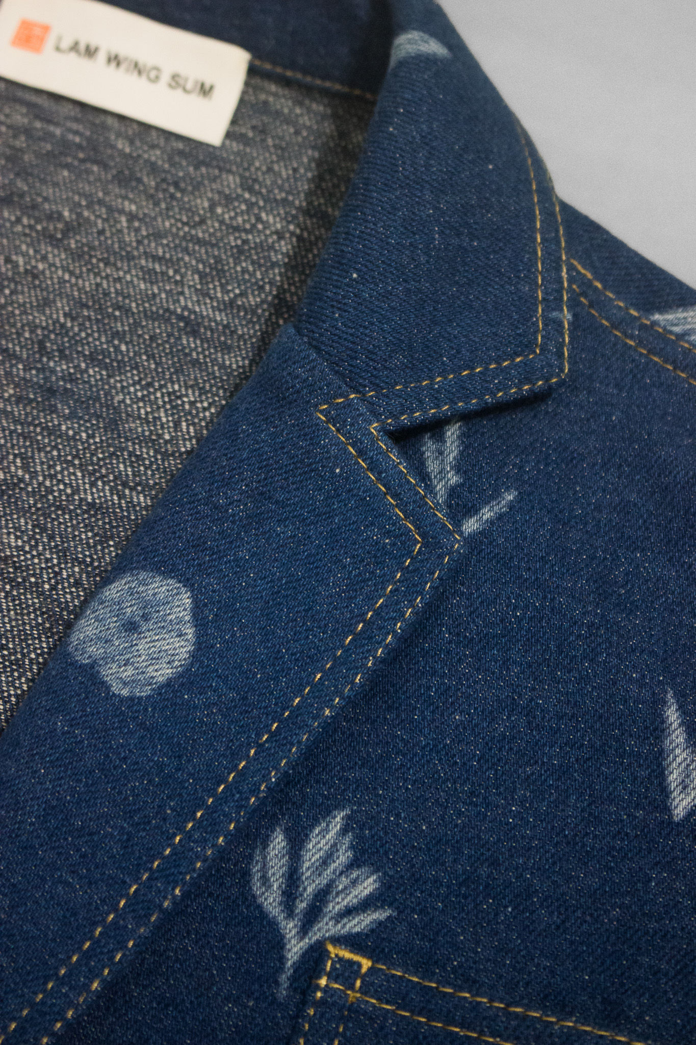 Botanic Print Blue Denim Set