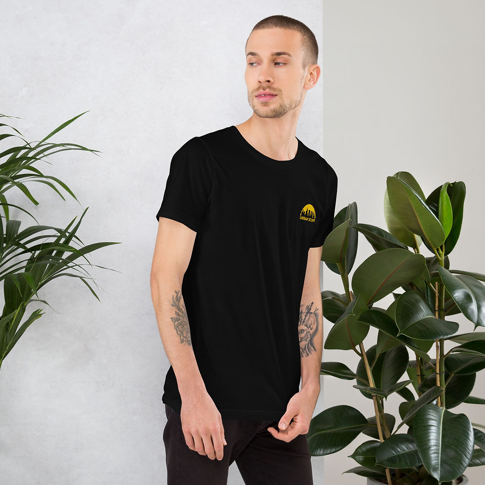 Thumbnail: Unisex Embroidered Dark Tee