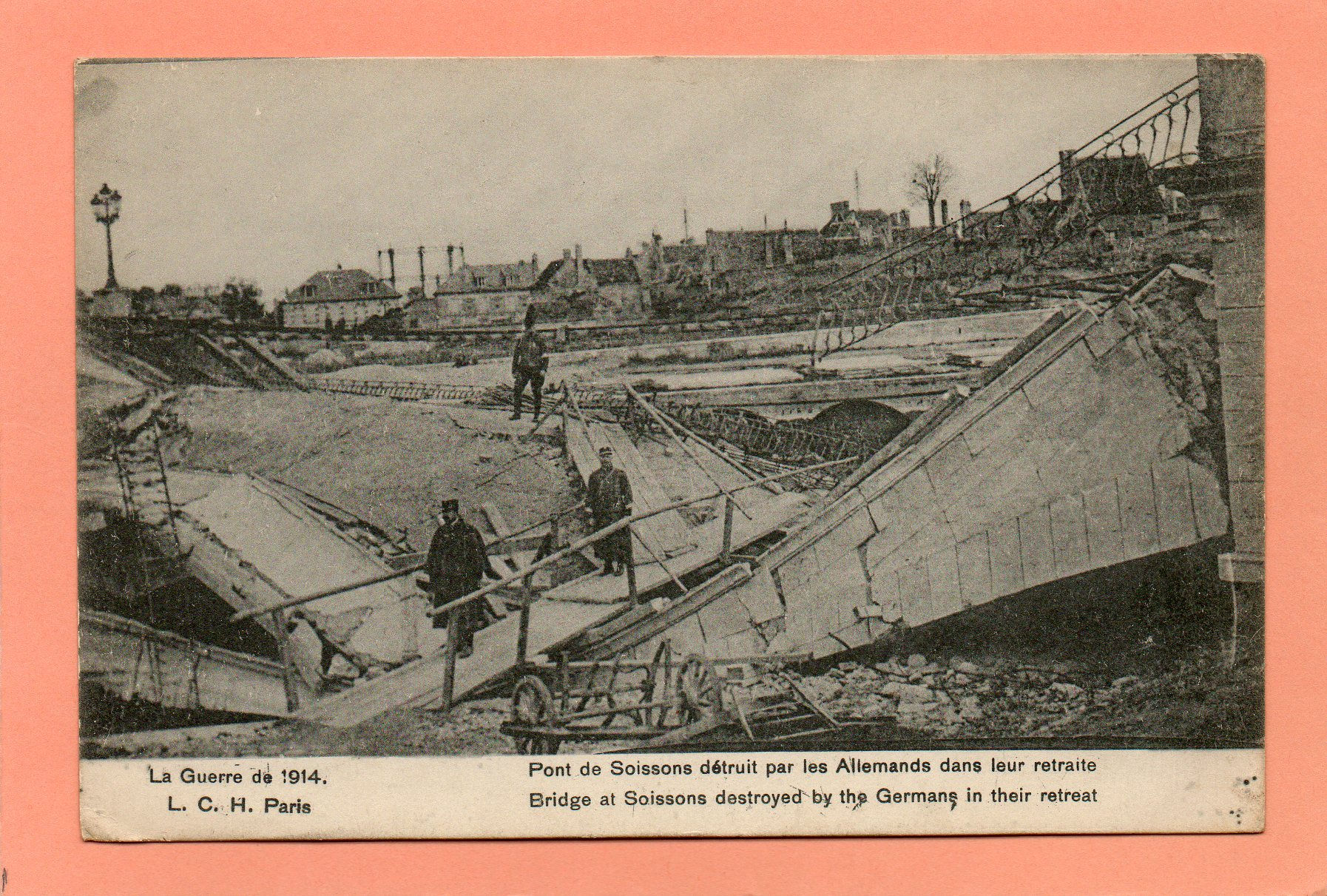 dept 02 - SOISSONS - La Guerre de 1914 - Pont de Soissons détruit par les Allema