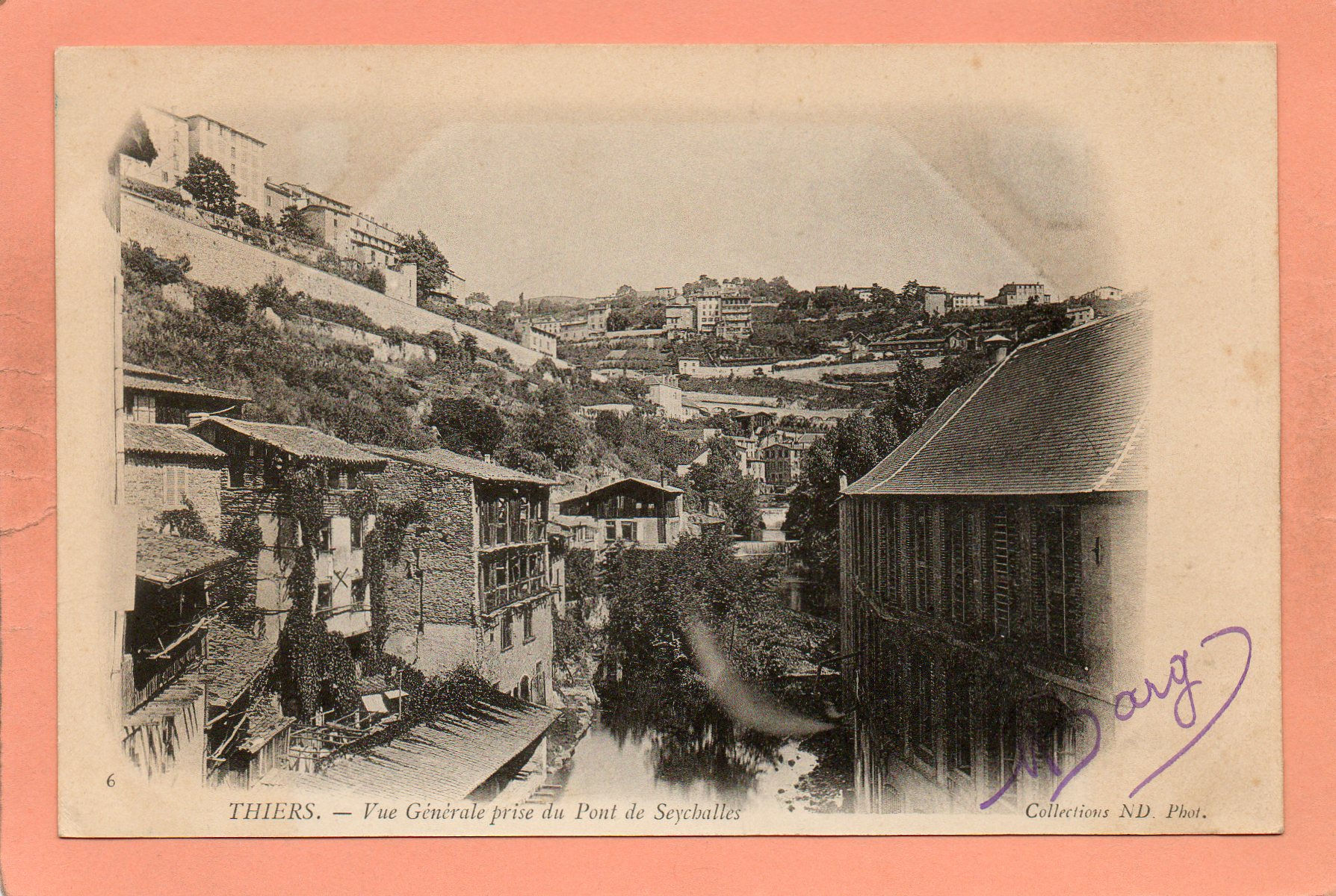 dept 63 - 6 - THIERS - Vue générale prise du Pont de Seychalles