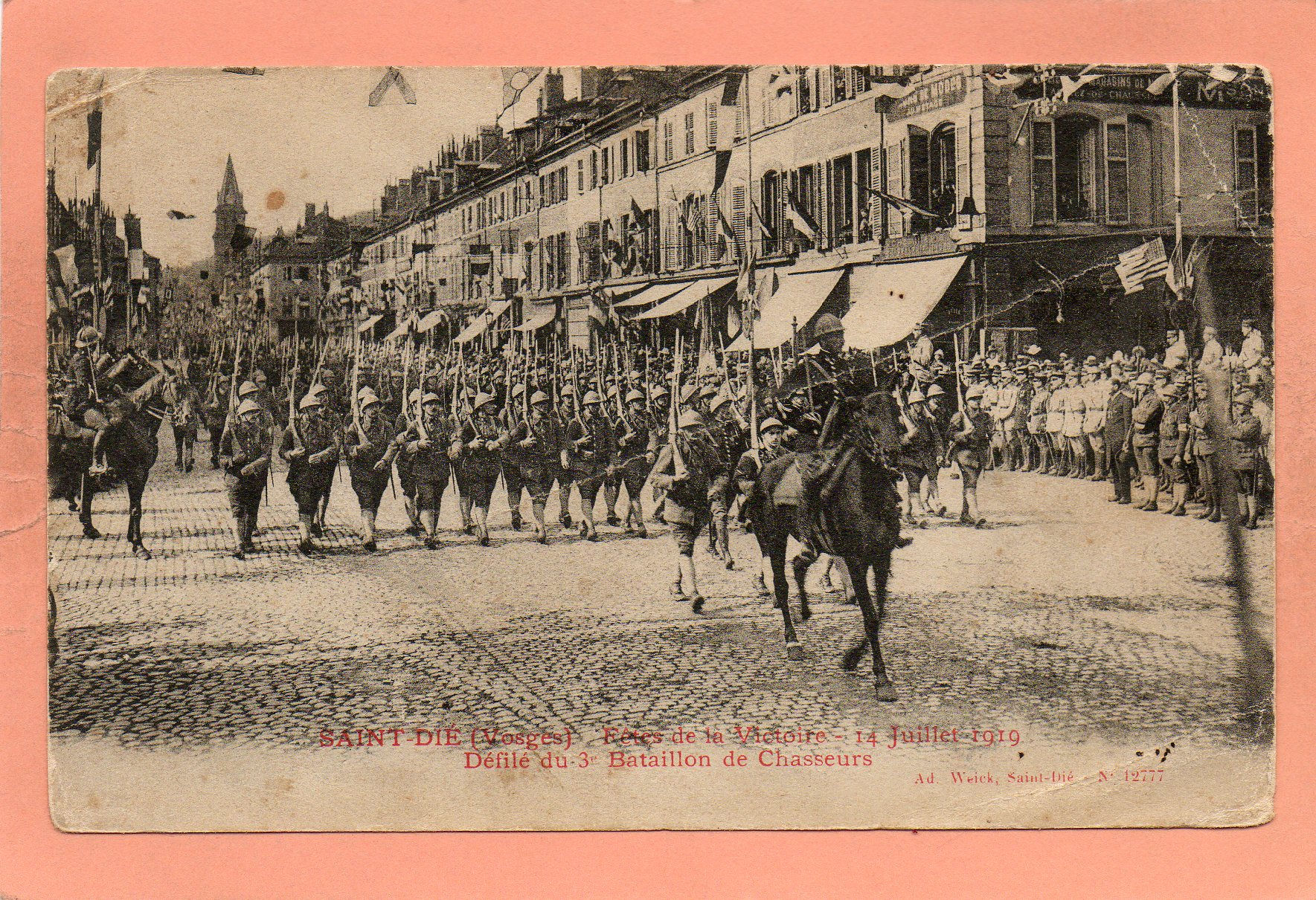 dept 88 - 12777 - SAINT-DIE - Fêtes de la Vitoire - 14 Juillet 1919 - Défilé du