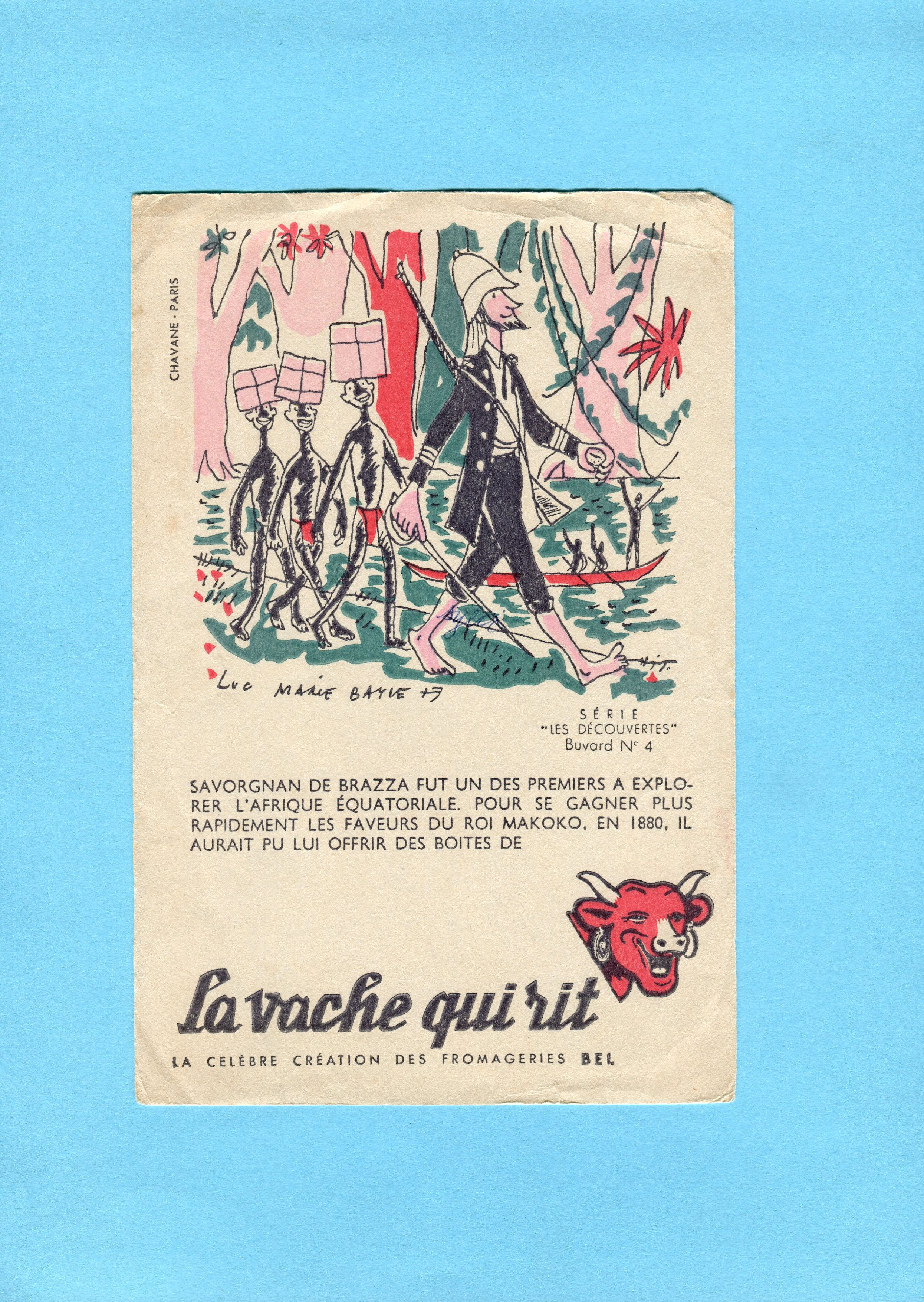 Buvard - La vache qui rit - Les Découvertes - N°4 - Savorgnan de Brazza fu