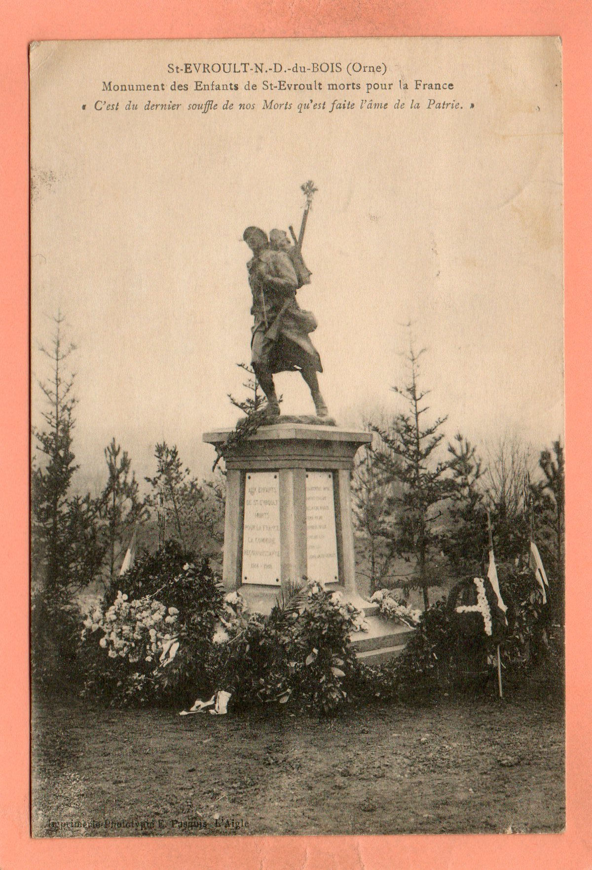dept 61 - SAINT-EVROULT-NOTRE-DAME-DU-BOIS - Monument des Enfants de St-Evroult