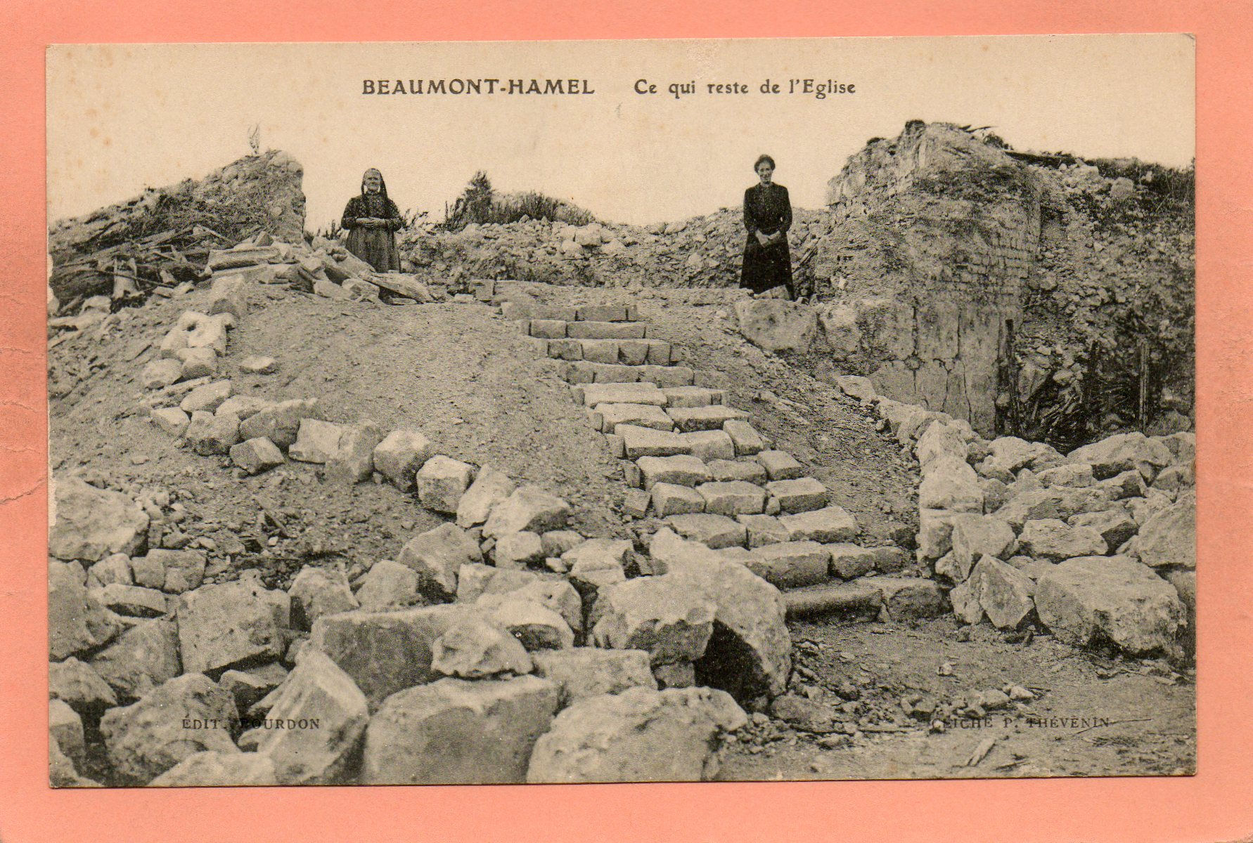 dept 80 - BEAUMONT-HAMEL - Ce qui reste de l'Eglise