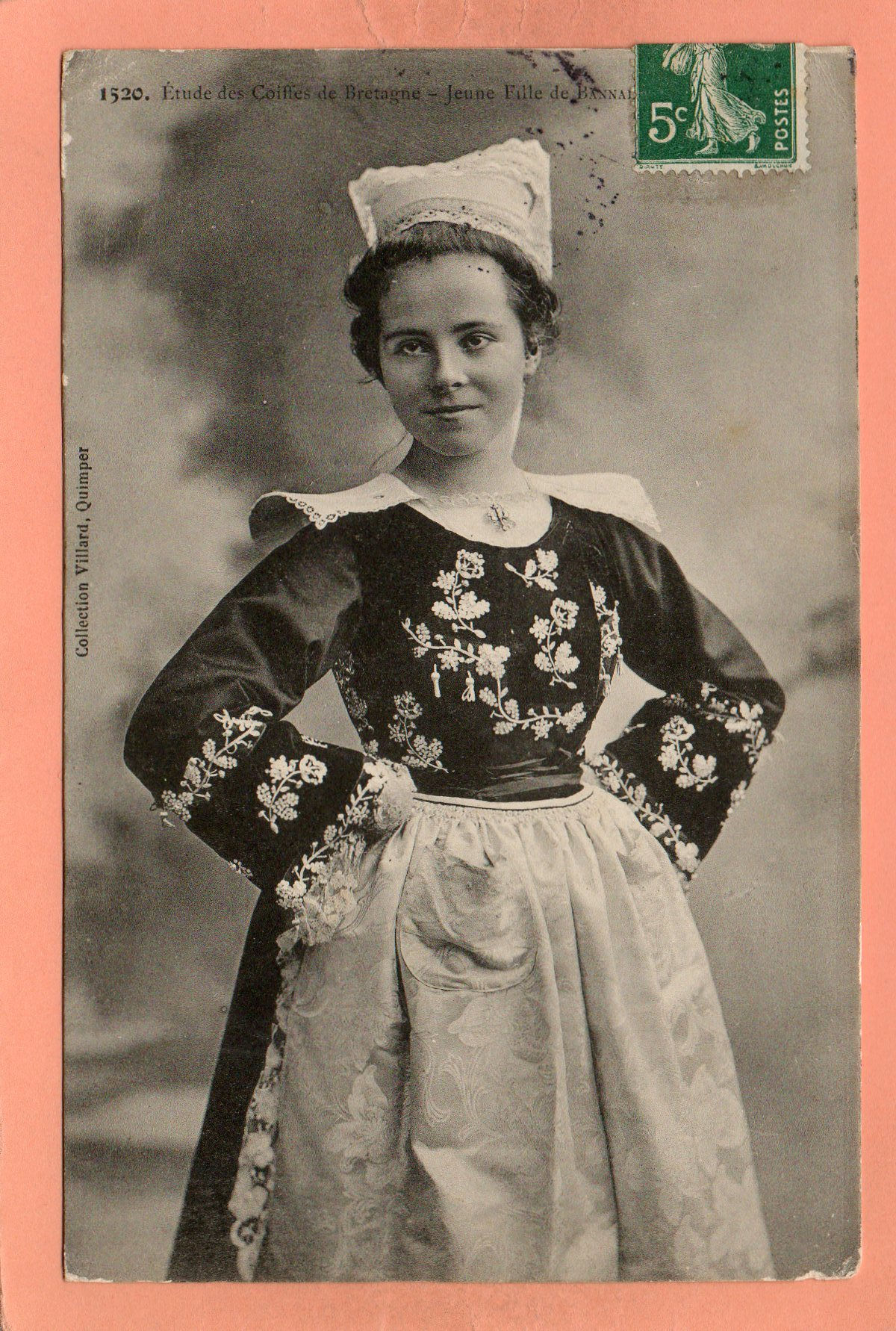 dept 29 - 1520 - BANNALEC - Etude des Coiffes de Bretagne - Jeune Fille de Banna