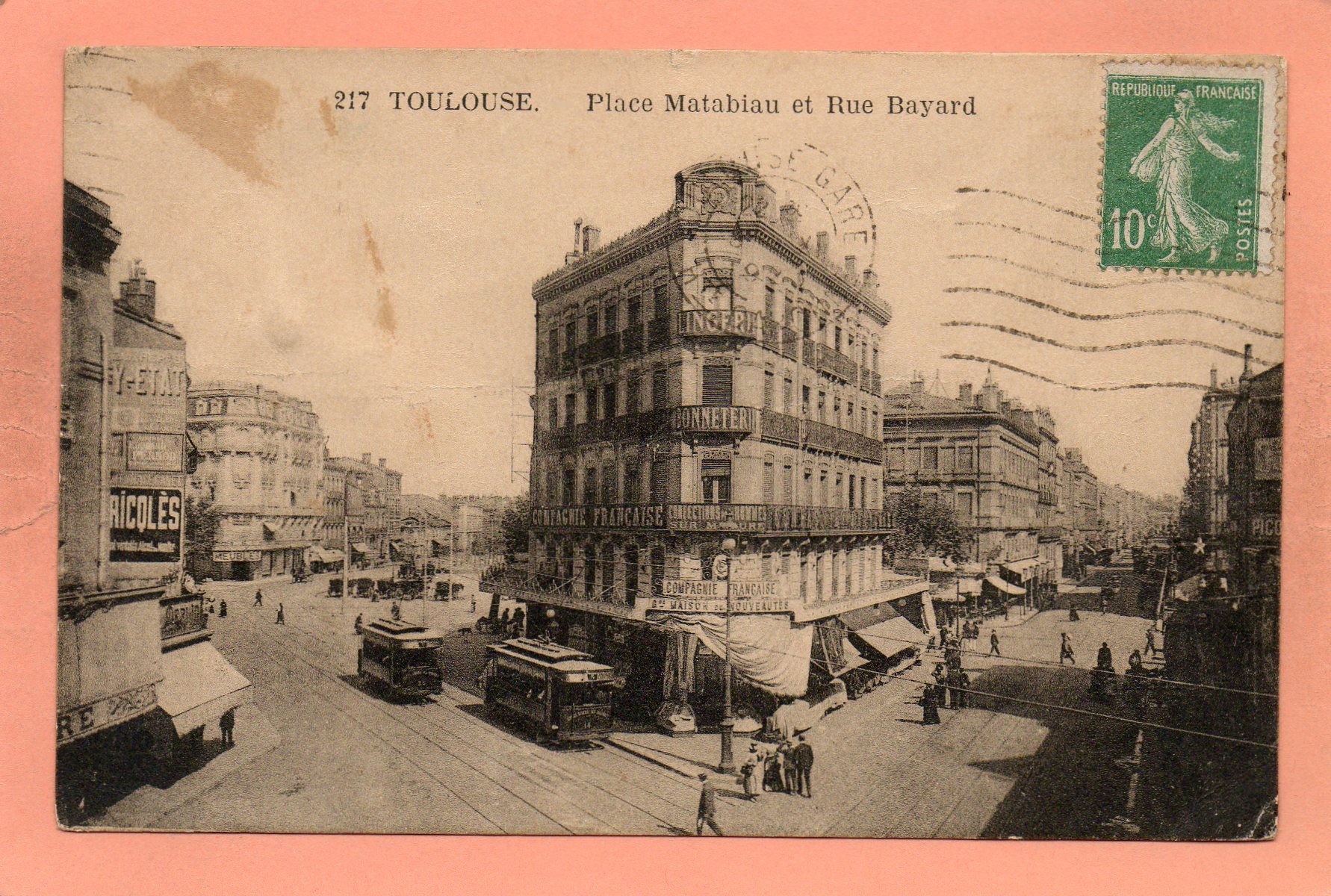 dept 31 - 217 - TOULOUSE - Place Matabiau et Rue Bayard