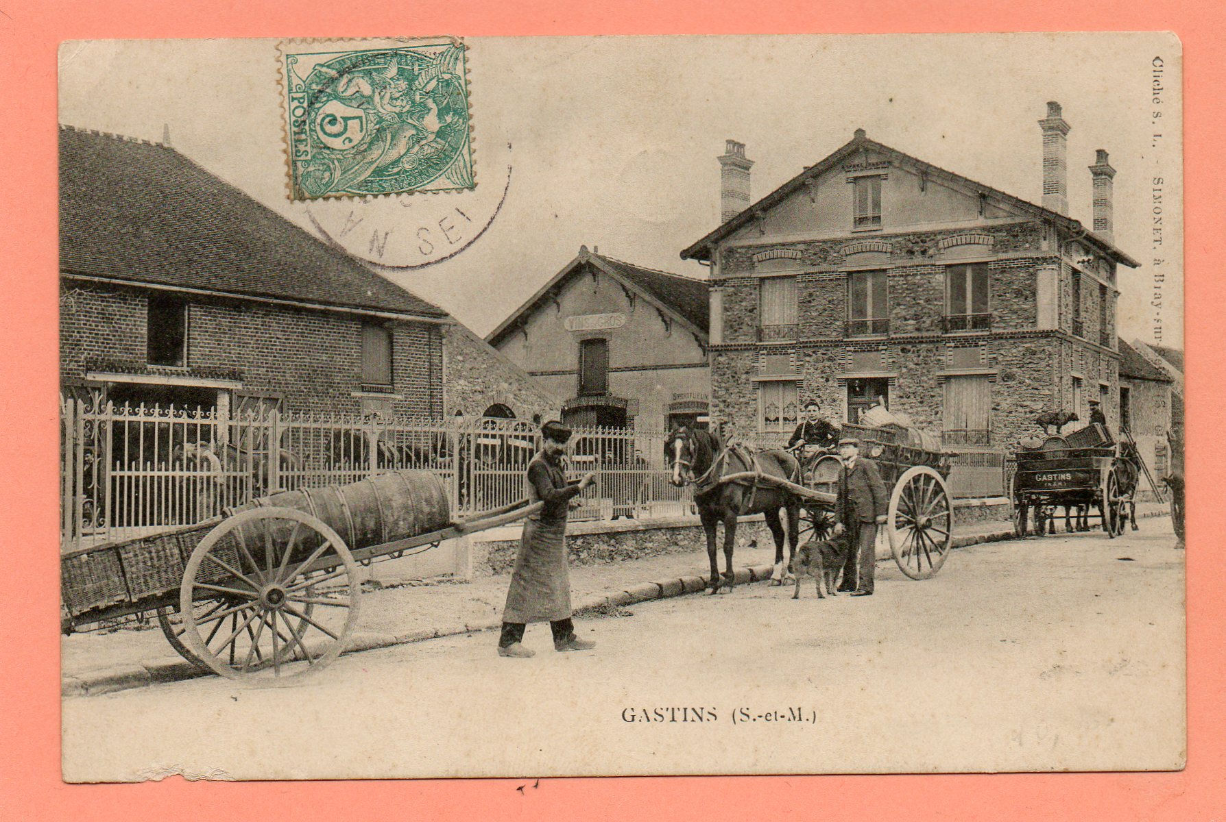 dept 77 - GASTINS - (Maison Ligonesche-Boulier - Vins, Cidres,Distillation,Quinq