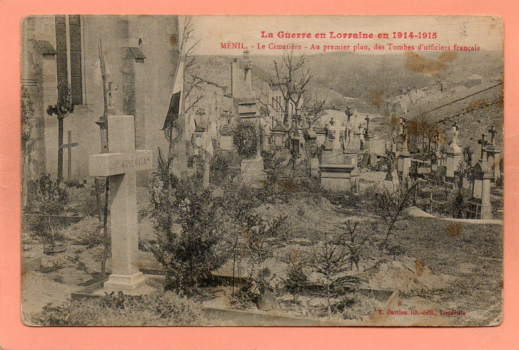 dept 88 - MENIL - La Guerre en Lorraine en 1914-1915 - Le Cimetière - Au premier