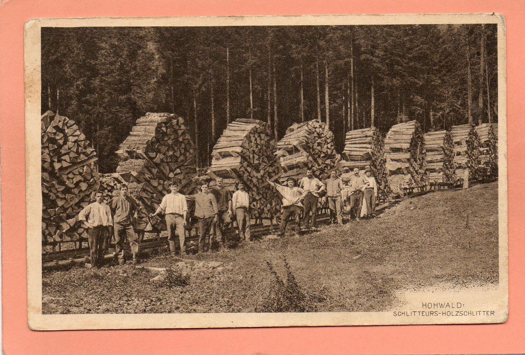 dept 67 - 404 - LE HOHWALD - SCHLITTEURS - HOLZSCHLITTER