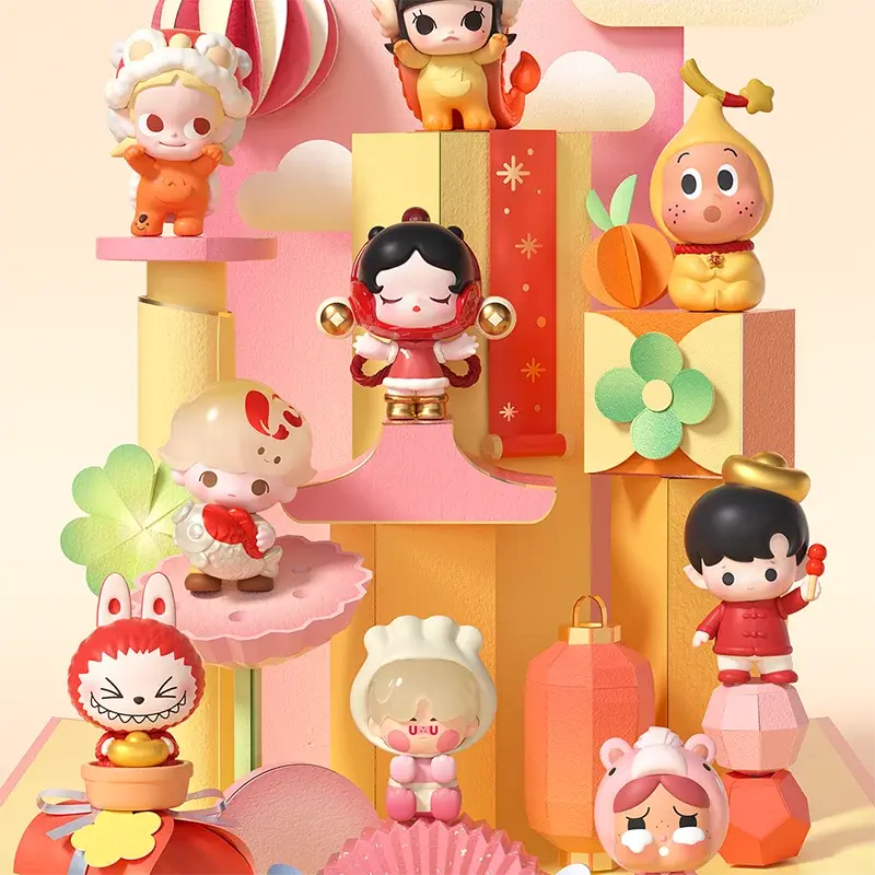Thumbnail: POP MART POPBEAN Horse Year Limited Edition Mamafufu Mini Doll Series Blind Box 
