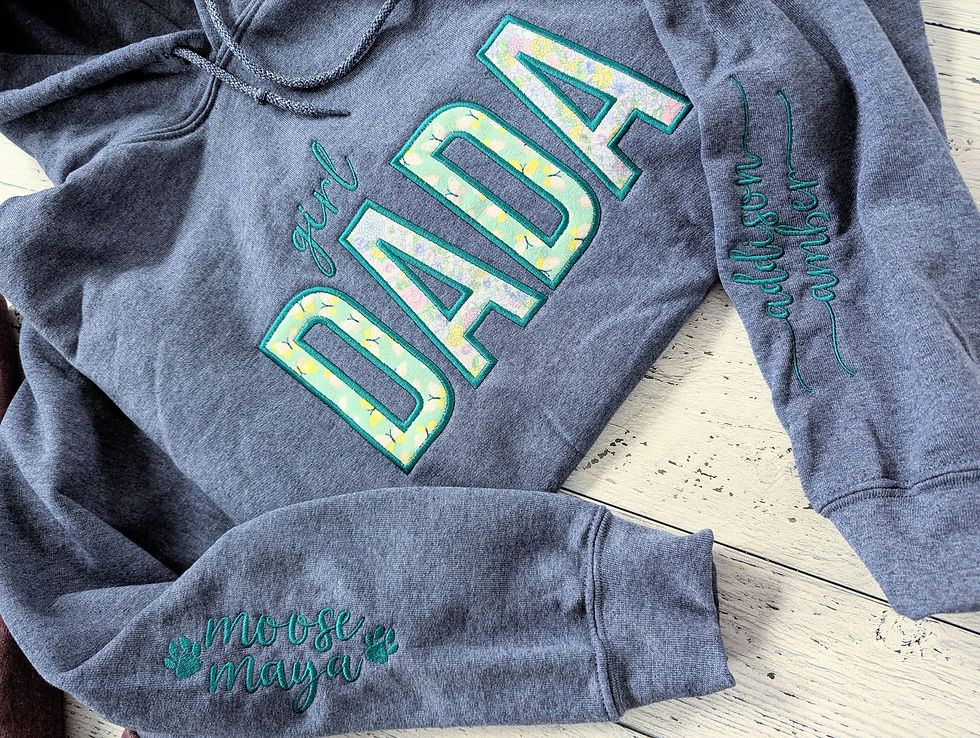 Thumbnail: Custom Applique Embroidered Adult Hoodie