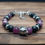 Miniature : Bracelet Skull Lépidolite et Onyx 8mm