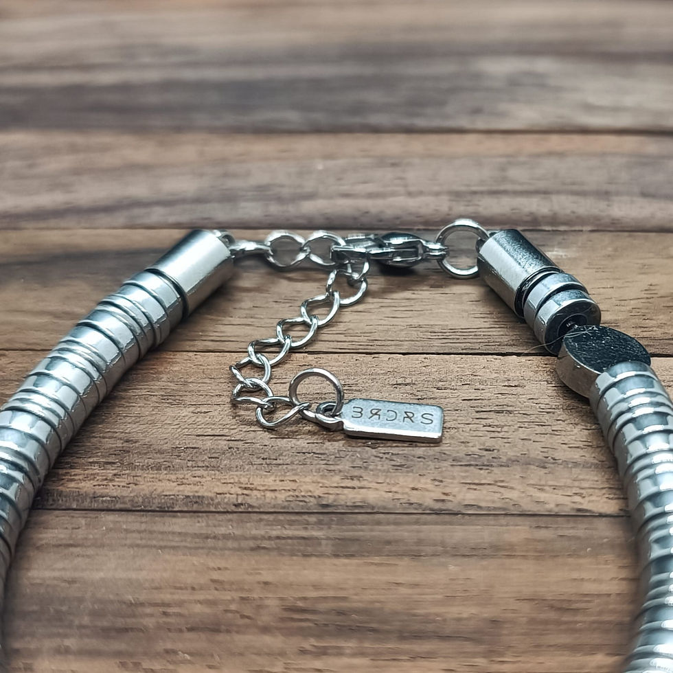 Miniature : Bracelet Heishi Onyx et Hématite