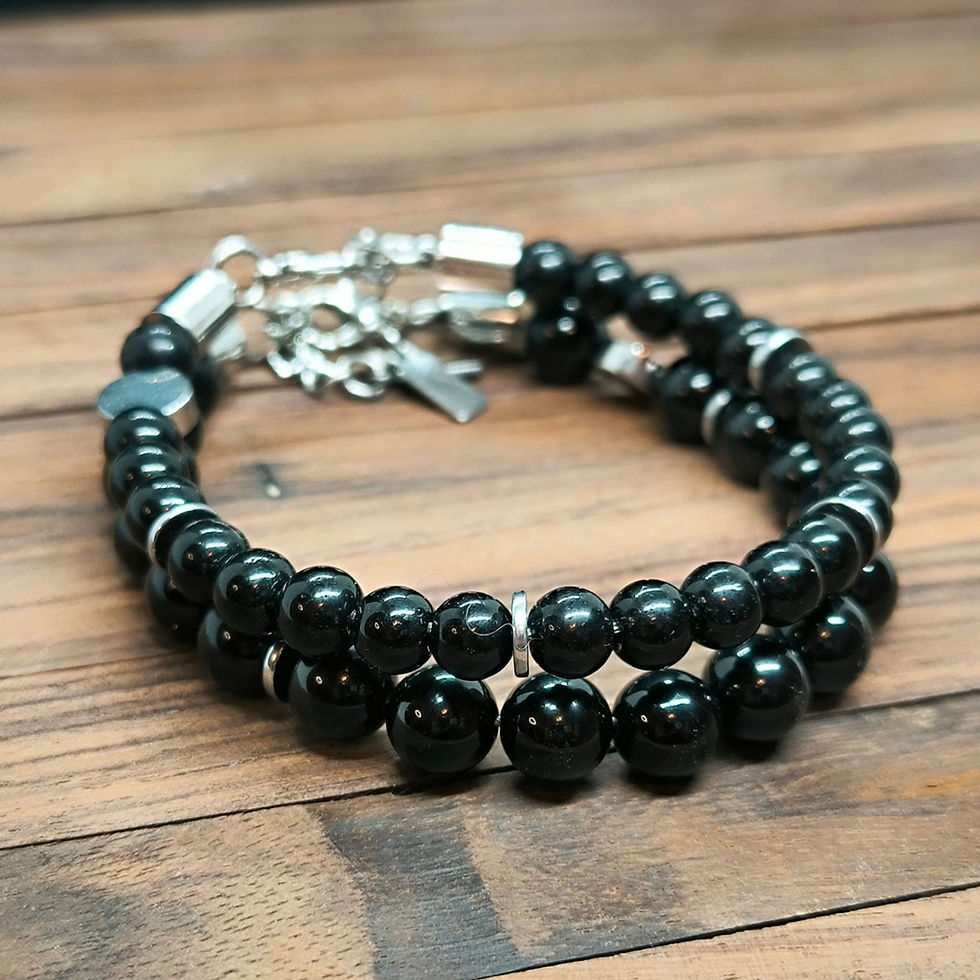 Miniature : Duo Bracelets Onyx brillant