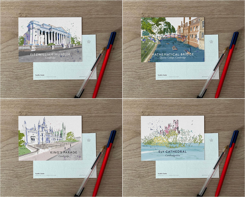 Thumbnail: Cambridge Postcard Set of 4/8