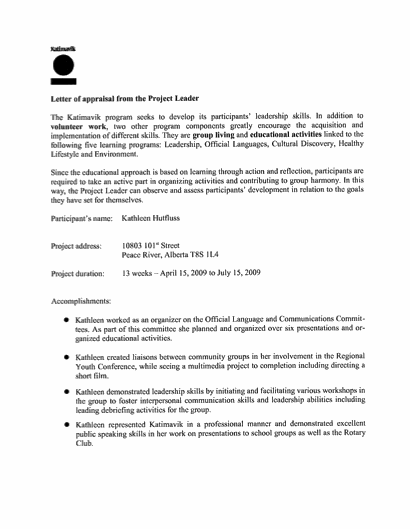 LetterofAppraisal,PeaceRiver