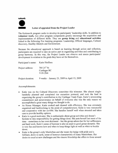 LetterofAppraisal,Castlegar