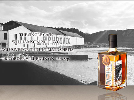 THE SINGLE CASK×THE ULTIMATE SPIRITS第6弾「 WILLIAMSON 2011 13年 」をリリースいたします