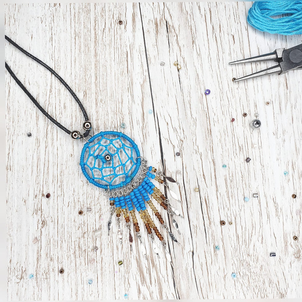 Thumbnail: Dreamcatcher Pendant with adjustable black cord