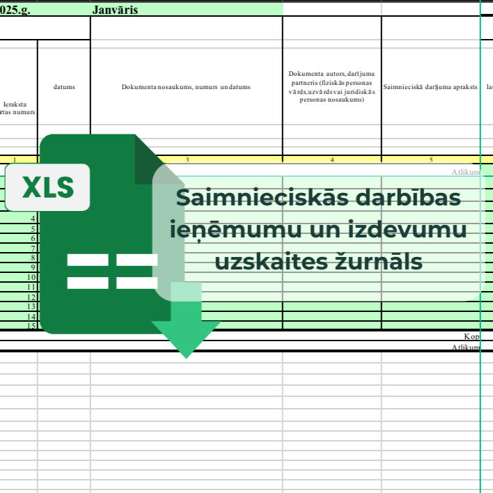 Saimnieciskās darbības ieņēmumu un izdevumu uzskaites žurnāls