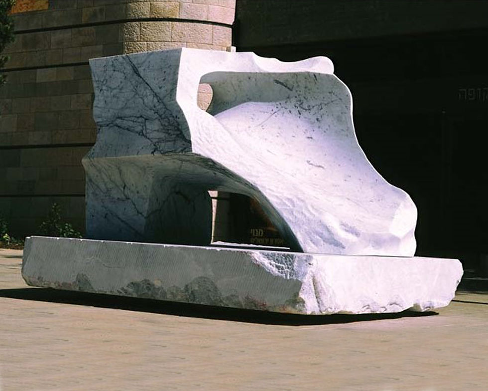 white Carrara marble H. 150 cm Tel Hashomer Medical Center, Tel - Aviv ,Israel.
