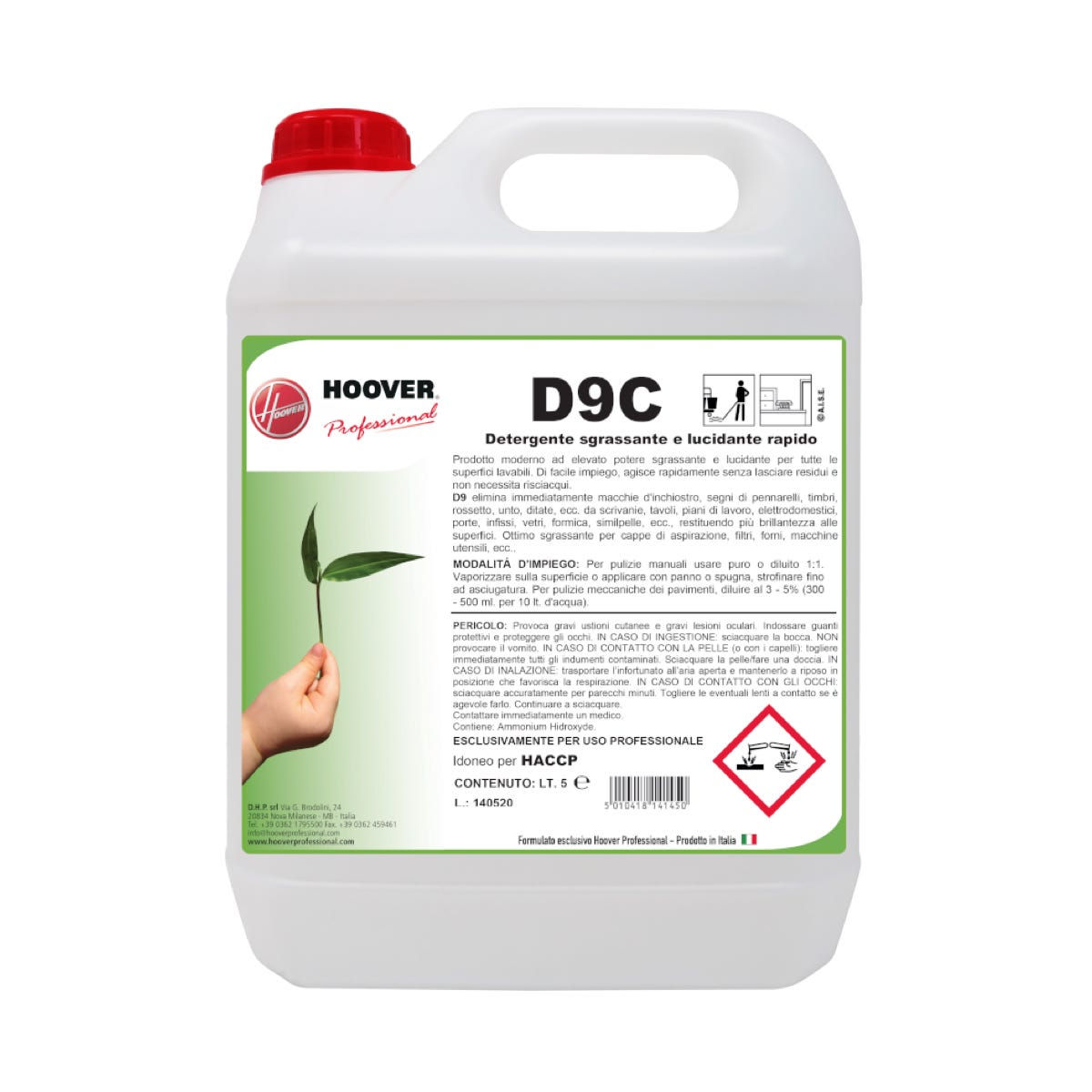 D9 C Detergente sgrassante lucidante rapido 5L