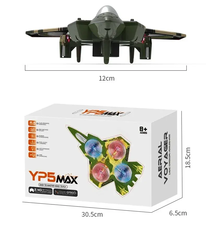 Miniatura: 4-Axis Gyro RC Fighter Jet with 360° Flip