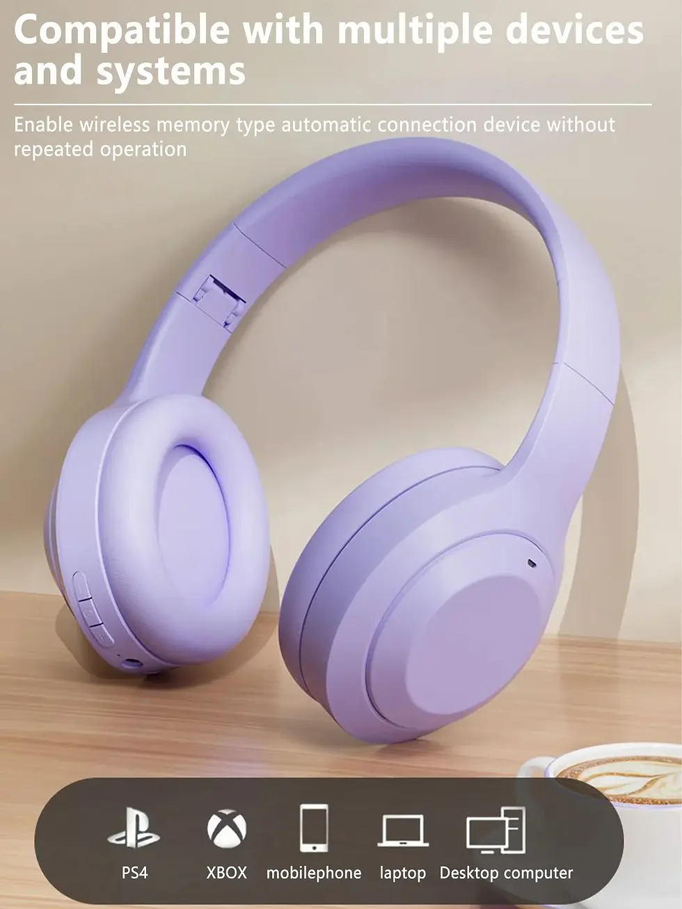 Miniatura: Lenovo Bluetooth 5.3 Foldable Wireless Headphones