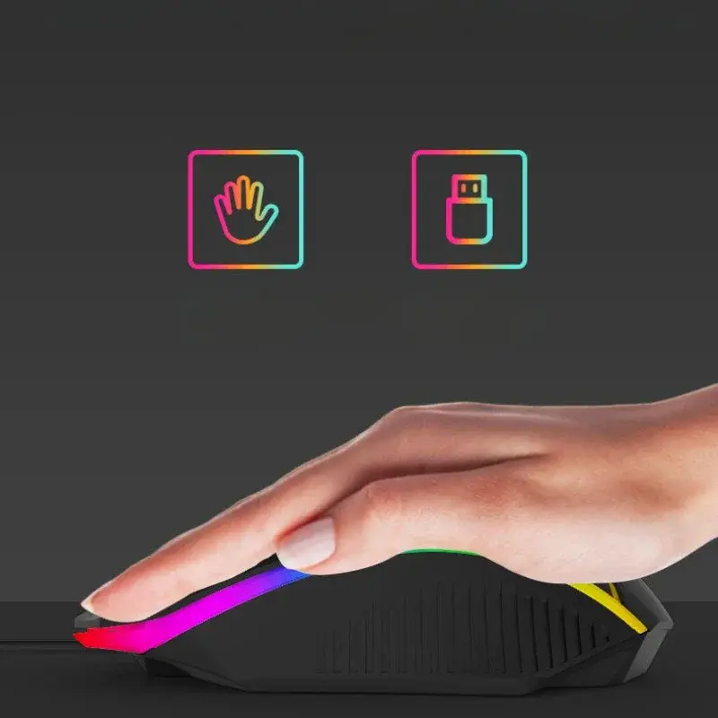 Miniatura: Colorful Wired Gaming Mouse USB Computer