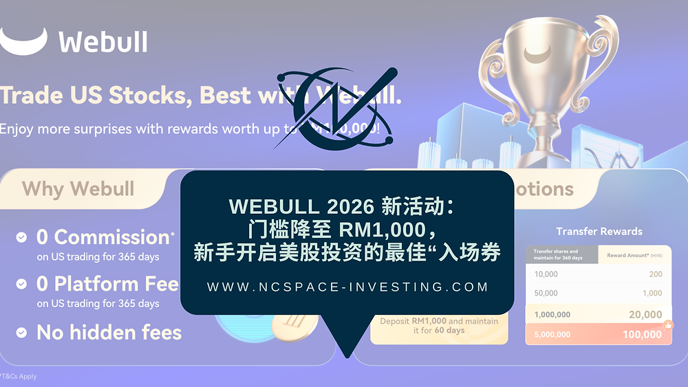 Webull Malaysia 2026 新活动:门槛降至 RM1,000,新手开启美股投资的最佳“入场券”