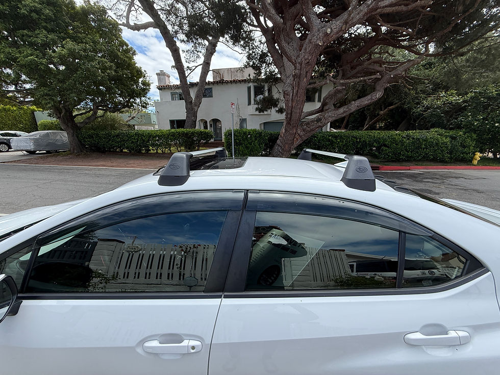 The Rally4Vets 2022 WRX GT with Subaru OEM roof rack installed.