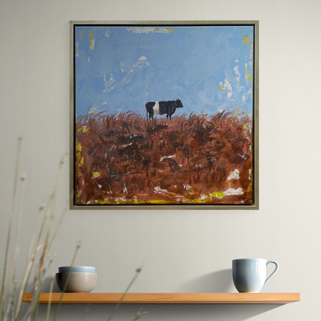 Belted Galloway painting
