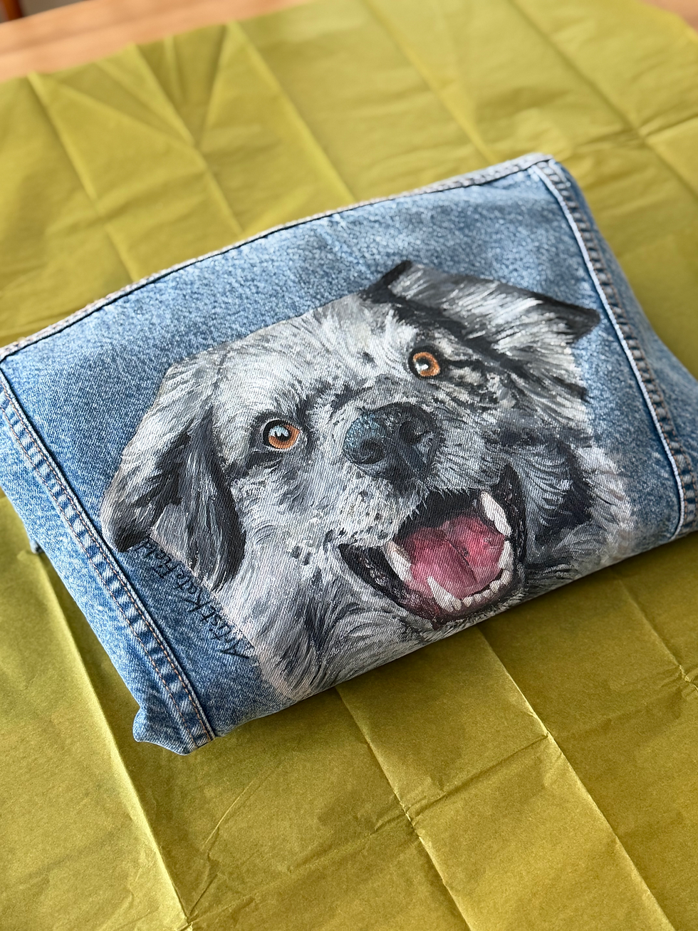 Thumbnail: Custom pet portrait jacket ready to ship