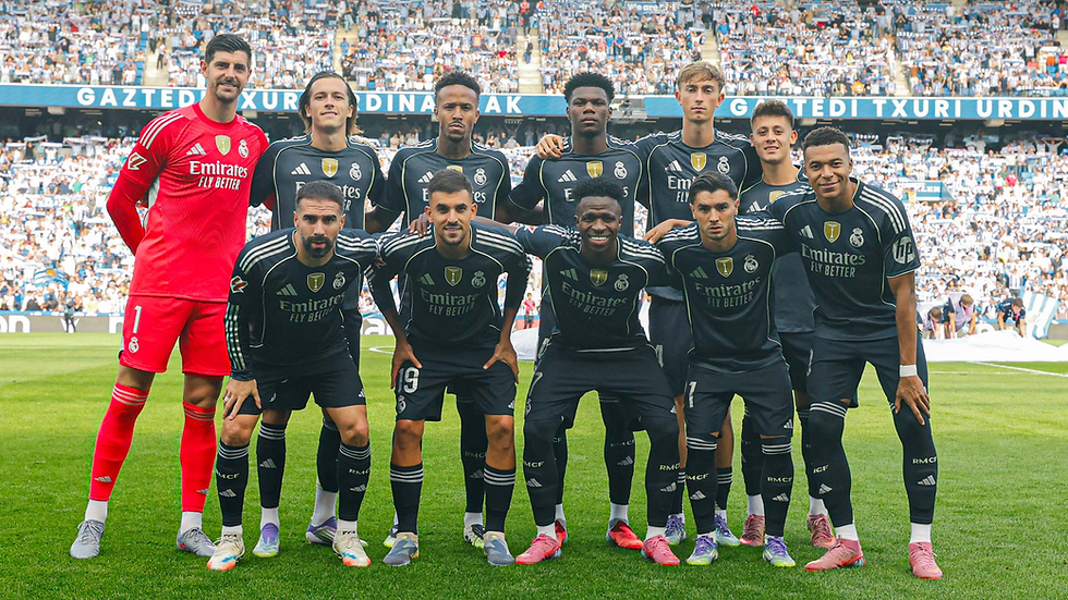 El once inicial del Real Madrid contra la Real Sociedad en la jornada 4 de La Liga 2025-2026.