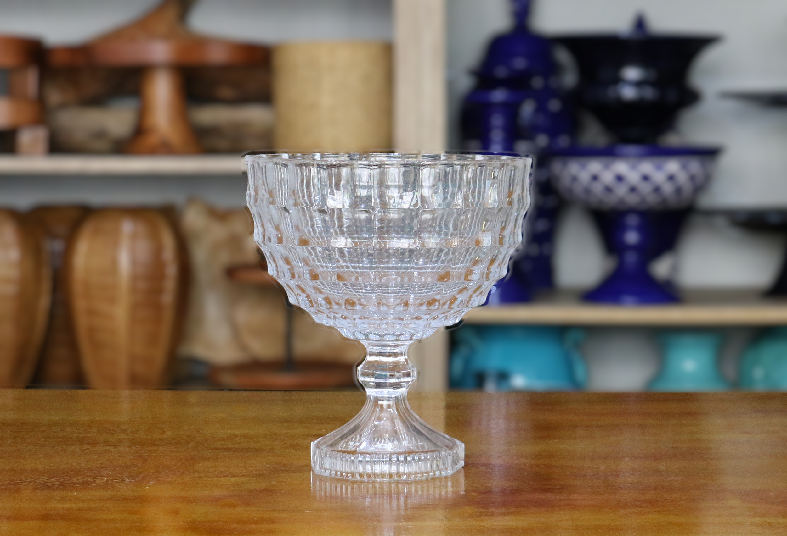 Suporte de cristal com pé M