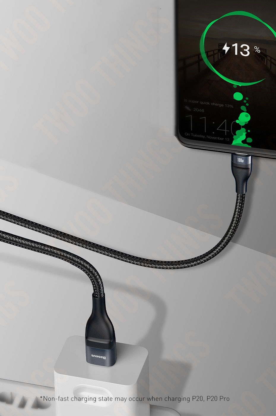 Thumbnail: Baseus 3 in 1 USB A and C to Lightning MicroUSB and Type-C 100W 1.2M Cable
