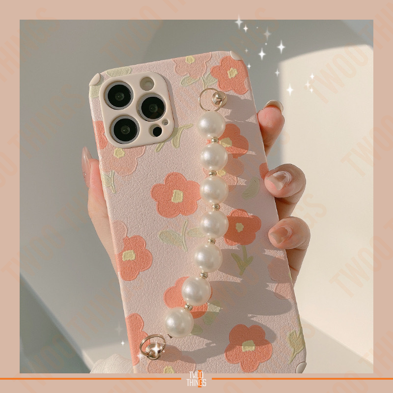 Painting Small Flowers Case with Chain