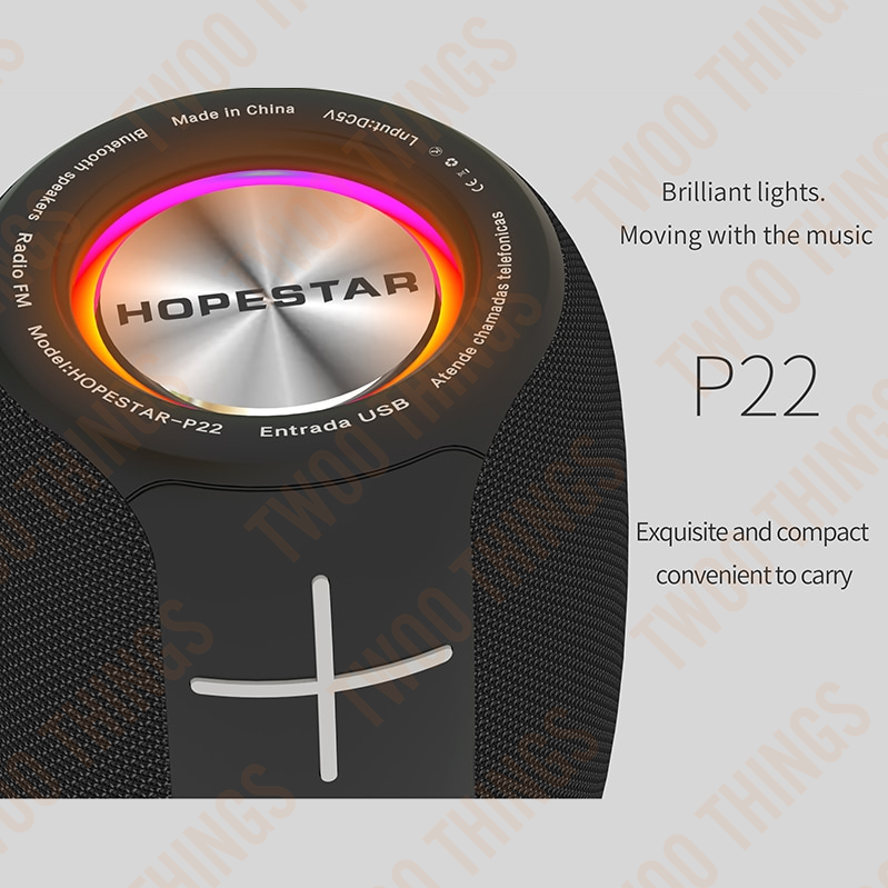 Thumbnail: HOPESTAR P22 Water-resistant Bluetooth Portable Speaker w/ USB & MicroSD Player
