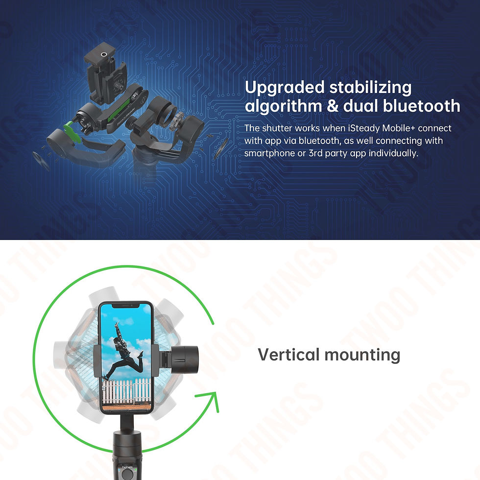 Thumbnail: HOHEM iSteady Mobile Plus Smartphone Gimbal Stabiliser with Stand Face Tracking