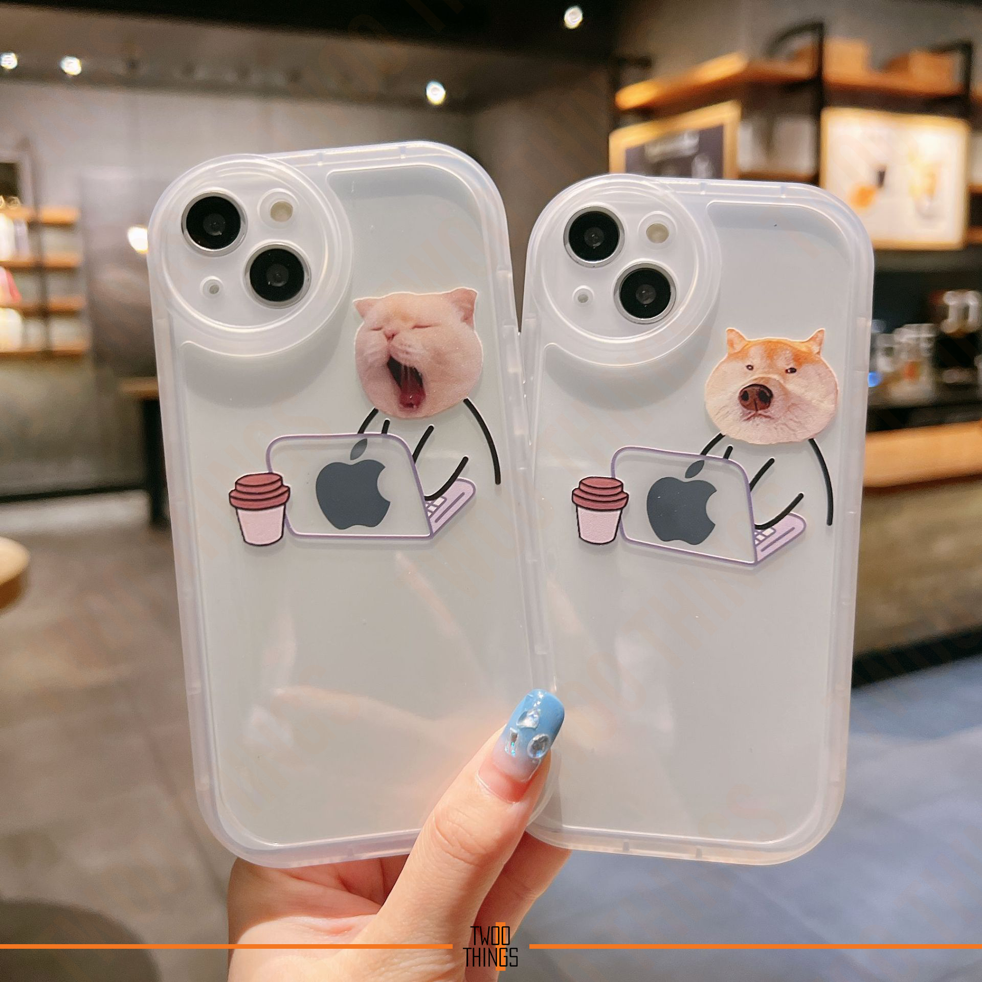 Working Hard Cat and Dog Clear Case