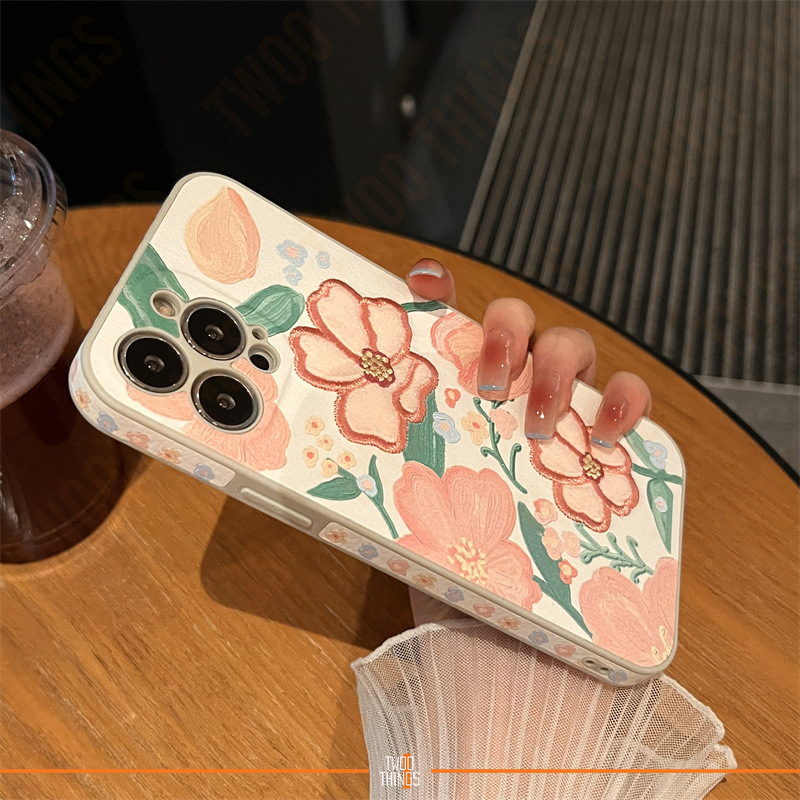 Thumbnail: Floral Embroidery on Leather Style Case