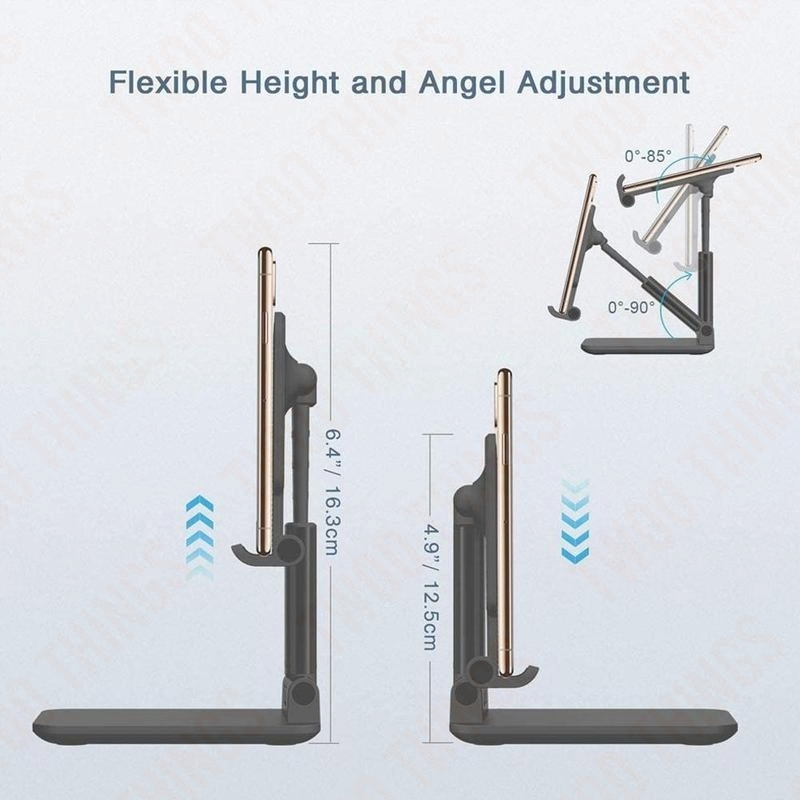 Thumbnail: Aluminum+ABS Medium Phone and Tablet Table Stand Adjustable Holder