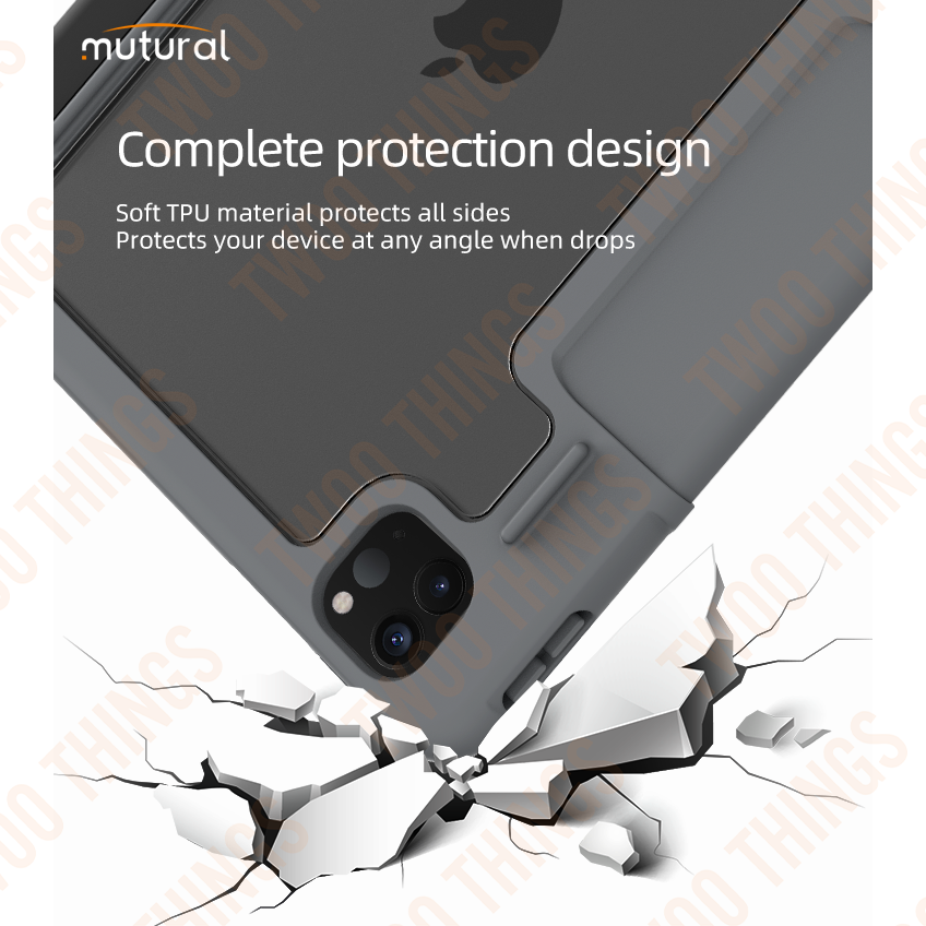 Thumbnail: Mutural iPad 12.9' Heavy Duty Bumper Case Ultra Thin PU Leather Magnetic Folding