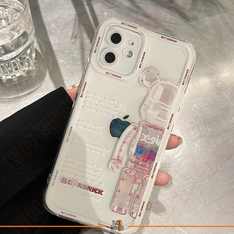 Bear Figure on Transparent Rubber Case